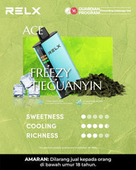 Relx Ace 30000 Puffs, Freezy Teaguanyin flavor, Vape Malaysia - Vapelala
