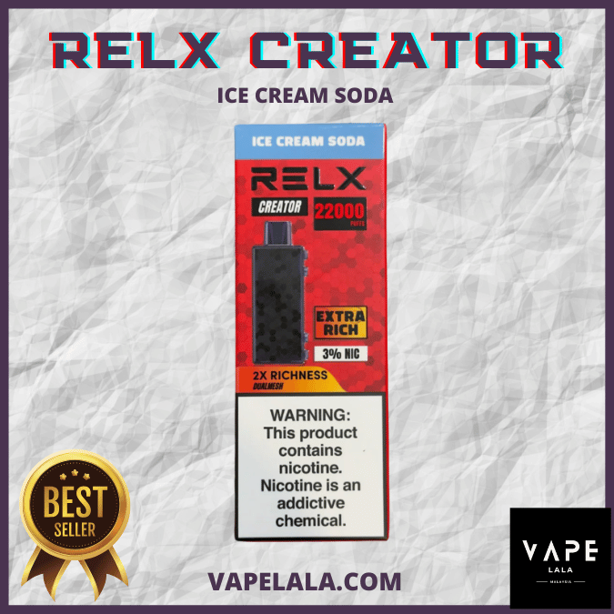 RELX Creator 22000 Ice Cream Soda pod flavour in Malaysia