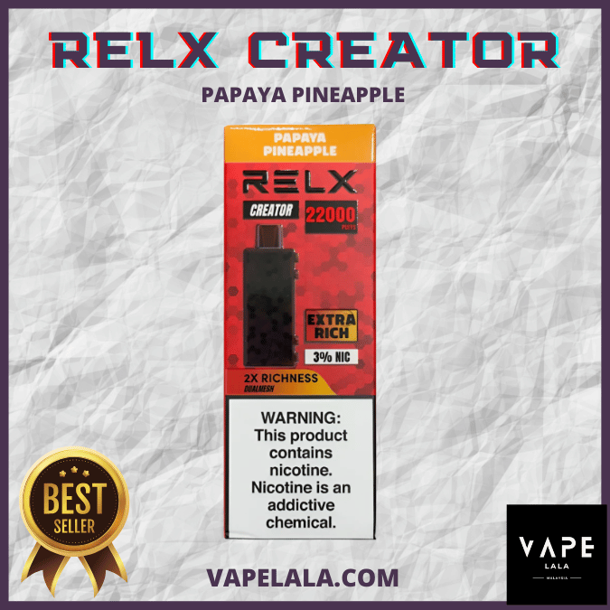 RELX Creator 22000 Papaya Pineapple pod flavour in Malaysia