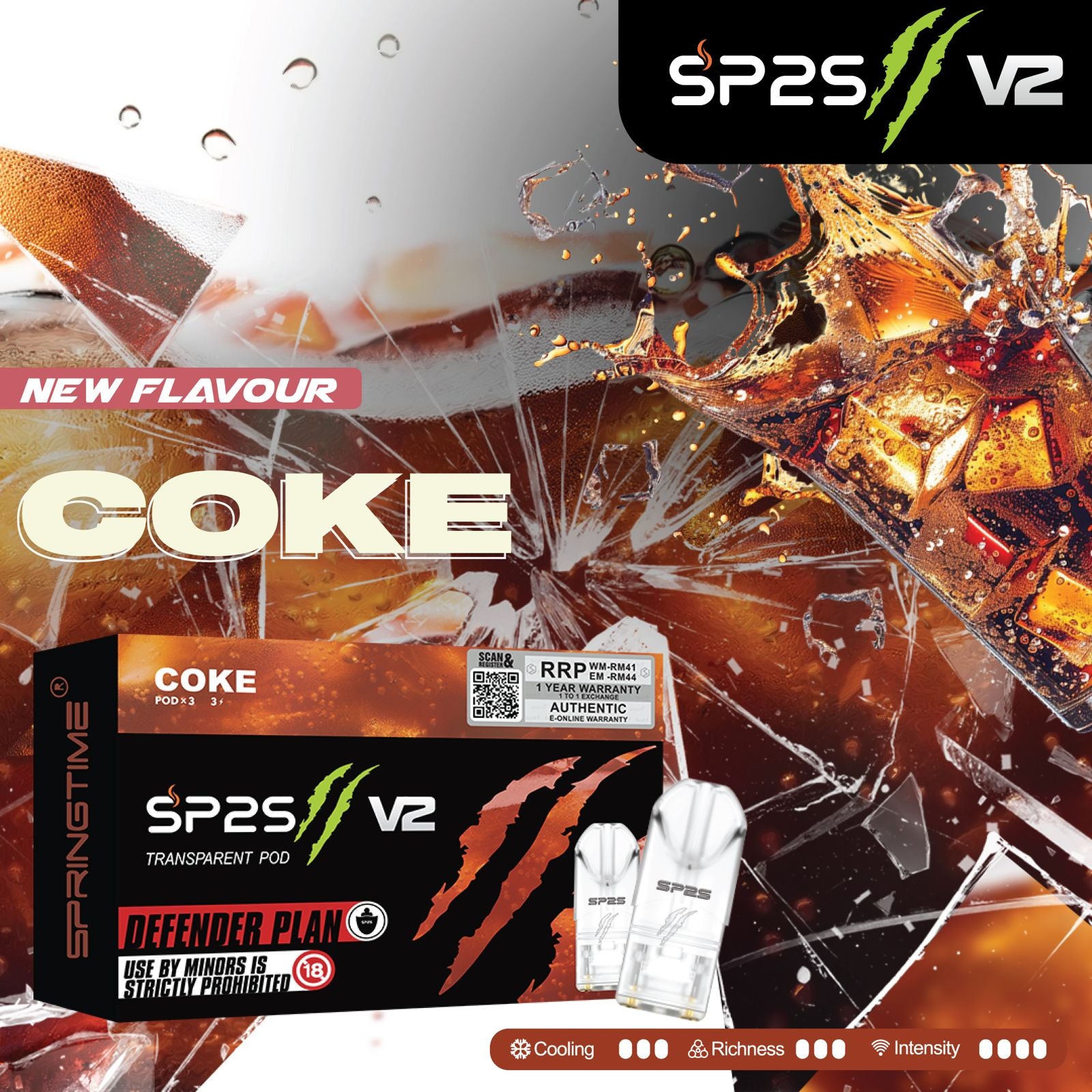 SP2S II Pro Pod Coke vape pod in Malaysia