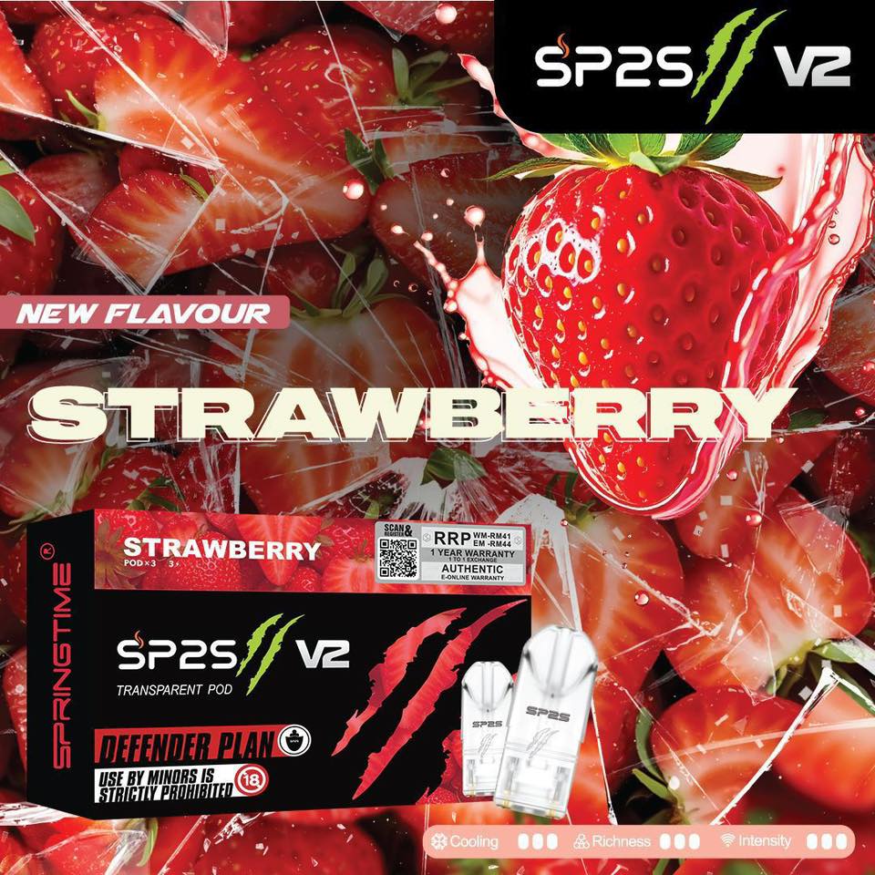 SP2S II Pro Pod Strawberry vape pod in Malaysia
