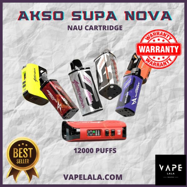 AKSO Supa Nova PRO/NAU Cartridge 12000 Puffs – Vape Lala