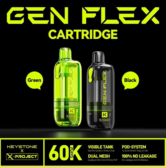 Gen Flex Reload Cart - Dual Mesh Coil - Visible Tank - Leak Resistant

