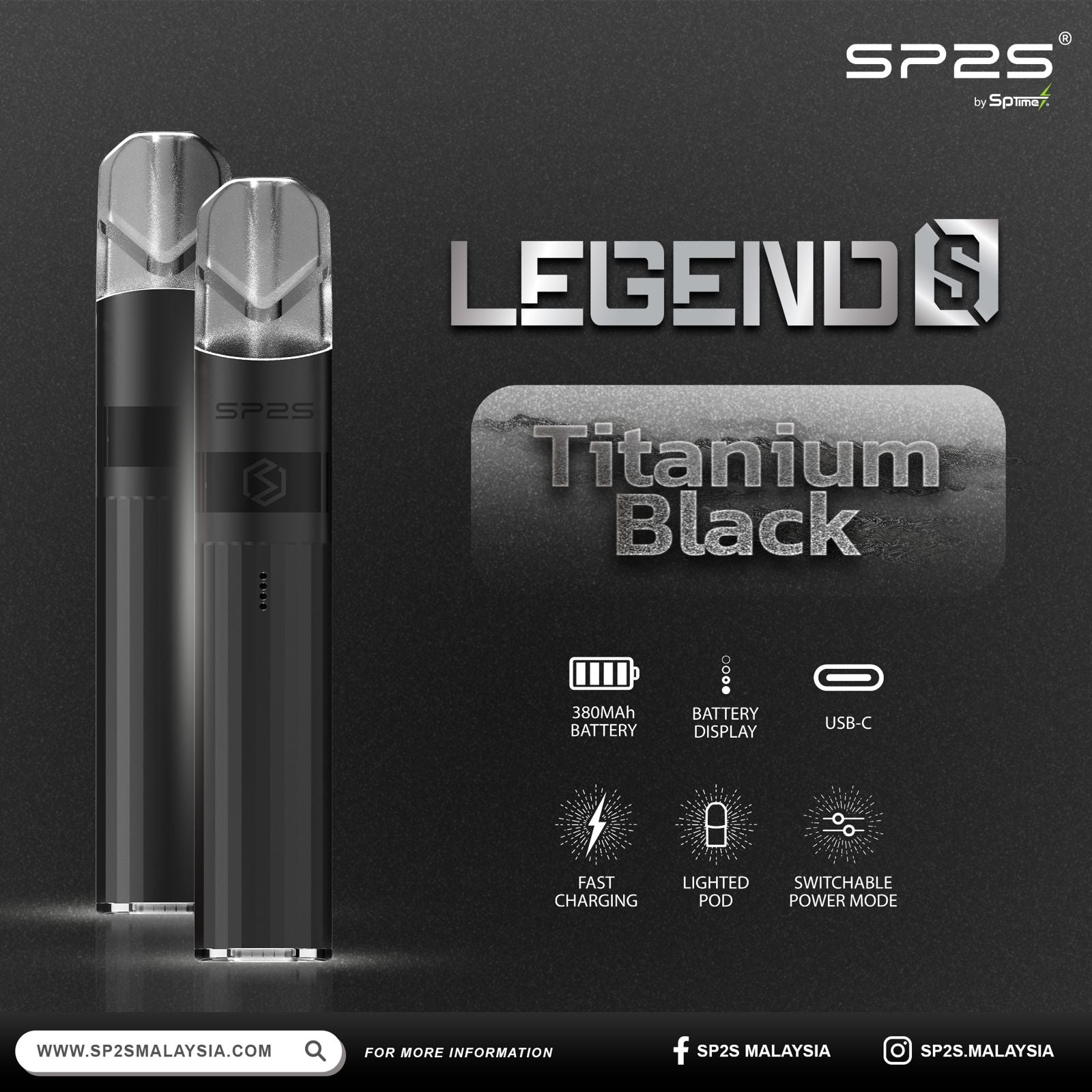 Sp2 Device Legend_S_Titanium_Black