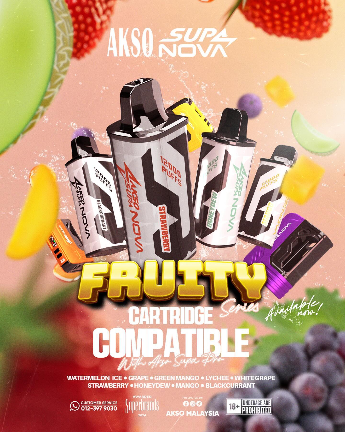 AKSO Supa Nova PRO/NAU Cartridge 12000 Puffs Vape Lala AKSO Supa Nova PRO/NAU Cartridge 12000 Puffs Vape Lala