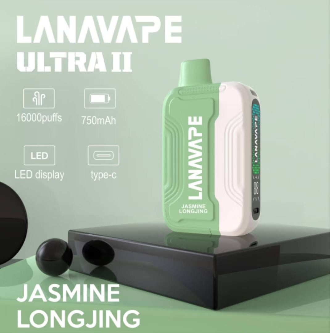 Lana Ultra II 16000 Puffs, Jasmine Longjing flavor, Vape Malaysia - Vapelala