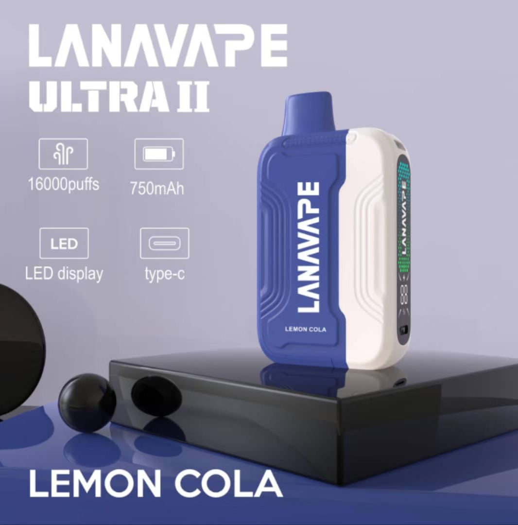 Lana Ultra II 16000 Puffs, Lemon Cola flavor, Vape Malaysia - Vapelala