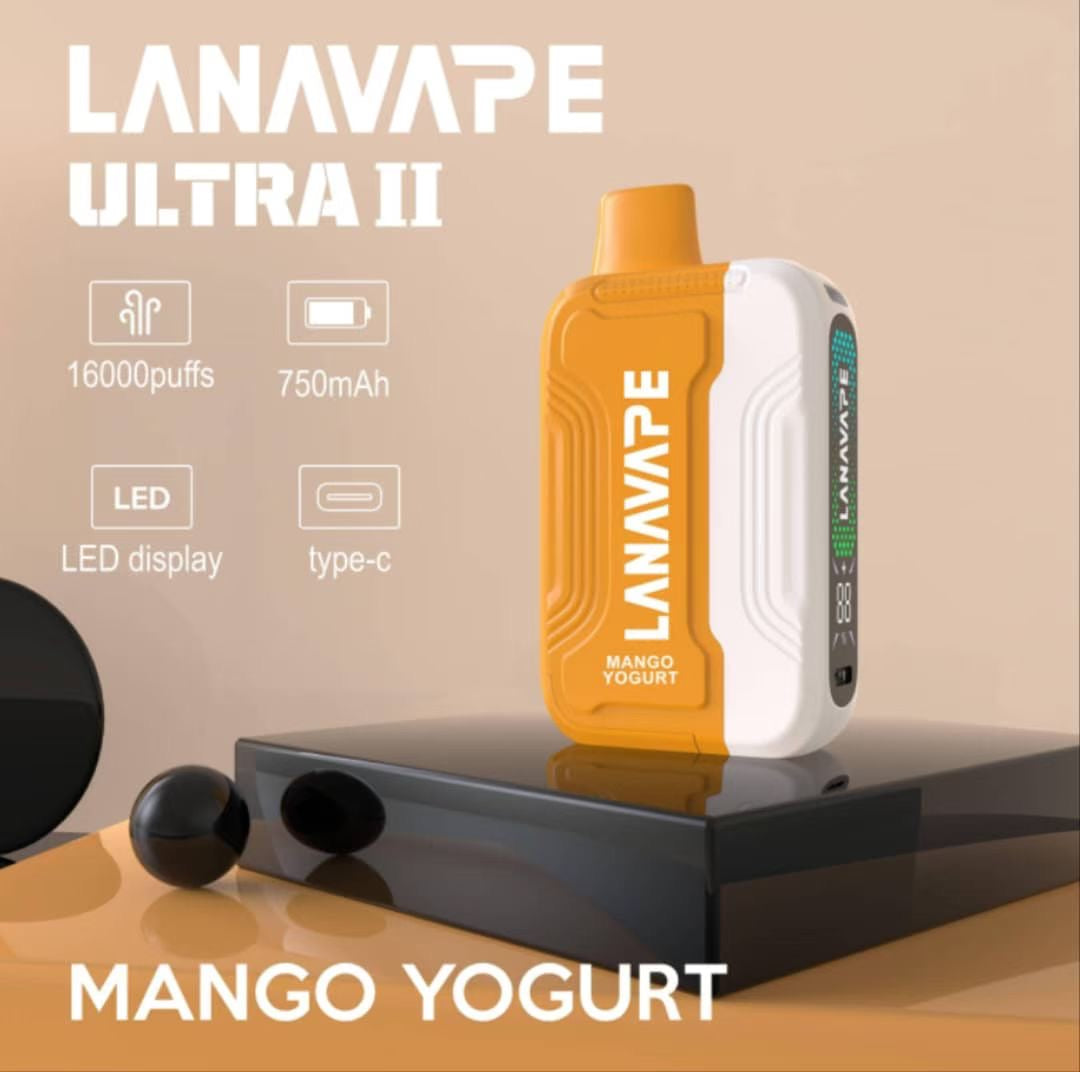 Lana Ultra II 16000 Puffs, Mango Yogurt flavor, Vape Malaysia - Vapelala