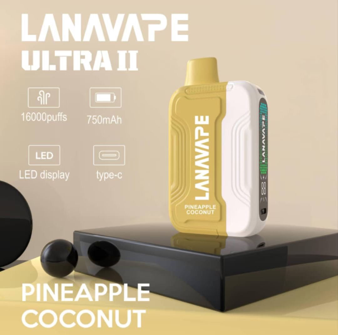 Lana Ultra II 16000 Puffs, Pineapple Coconut flavor, Vape Malaysia - Vapelala