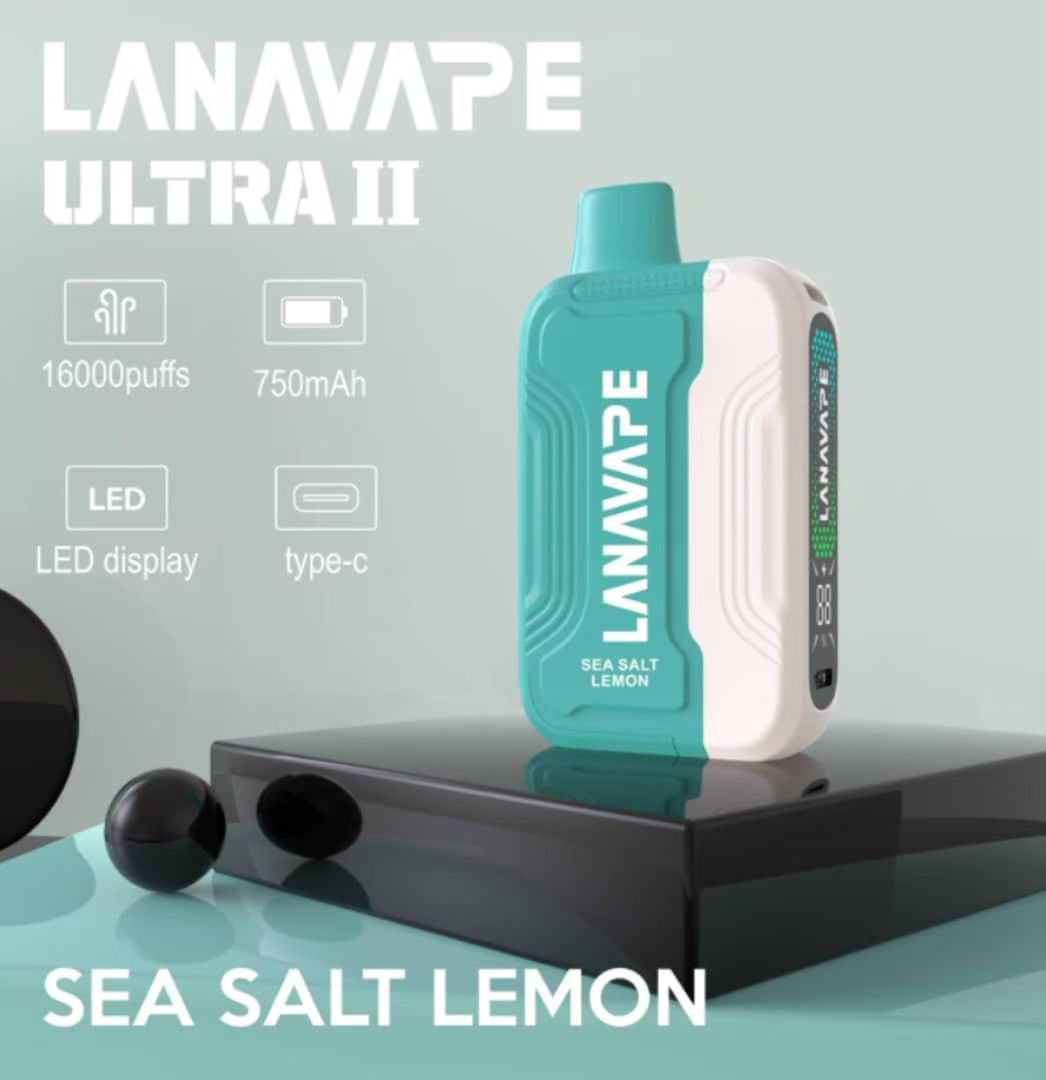 Lana Ultra II 16000 Puffs, Sea Salt Lemon flavor, Vape Malaysia - Vapelala