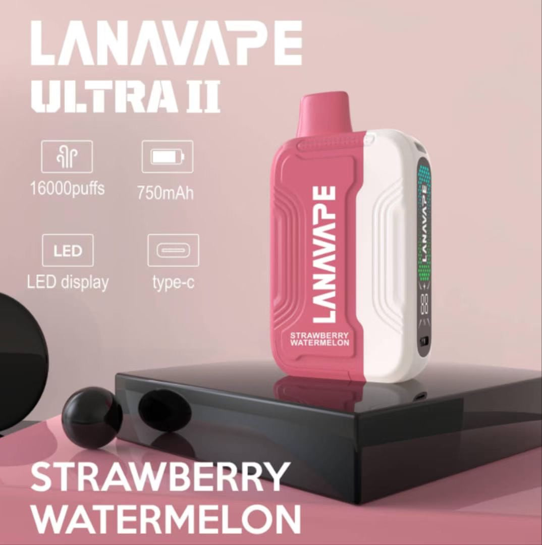 Lana Ultra II 16000 Puffs, Strawberry Watermelon flavor, Vape Malaysia - Vapelala