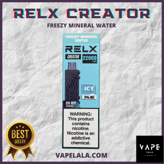 RELX Creator 22000 Freezy Mineral Water pod flavour in Malaysia