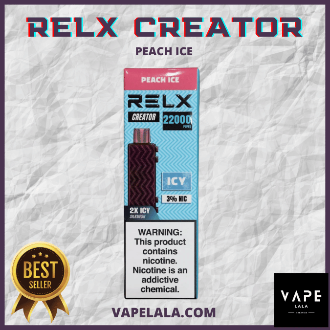 RELX Creator 22000 Peach Ice pod flavour in Malaysia