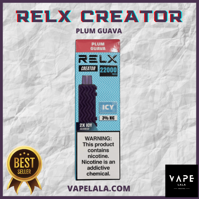 RELX Creator 22000 Plum Guava pod flavour in Malaysia