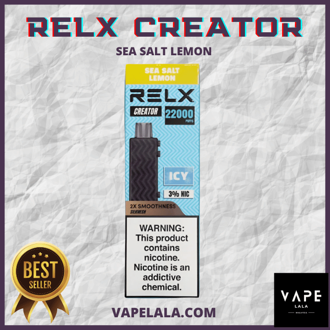 RELX Creator 22000 Sea Salt Lemon pod flavour in Malaysia
