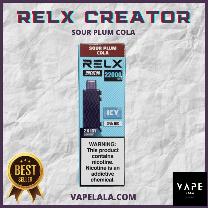 RELX Creator 22000 Sour Plum Cola pod flavour in Malaysia