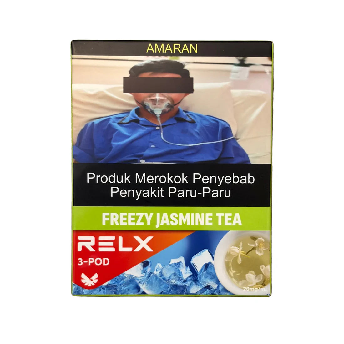 Relx Pod Real Infinity, Freezy Jasmine Tea flavor, Vape Malaysia - Vapelala