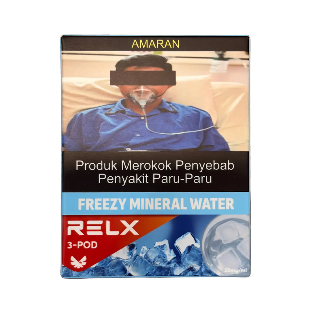 Relx Pod Real Infinity, Freezy Mineral Water flavor, Vape Malaysia - Vapelala