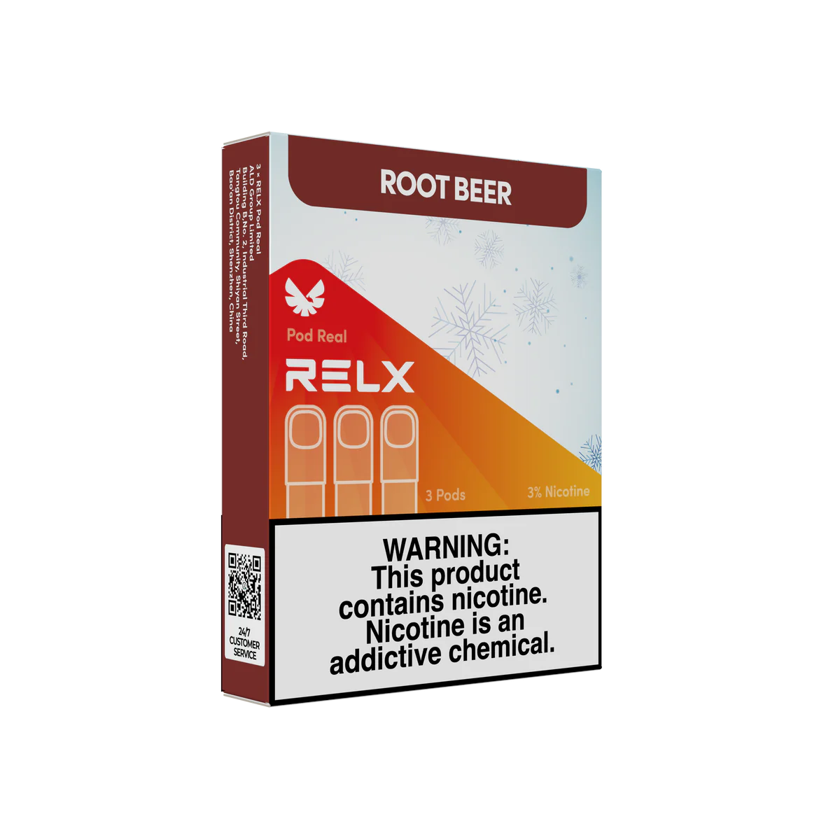 Relx Pod Real Infinity, RootBeer flavor, Vape Malaysia - Vapelala
