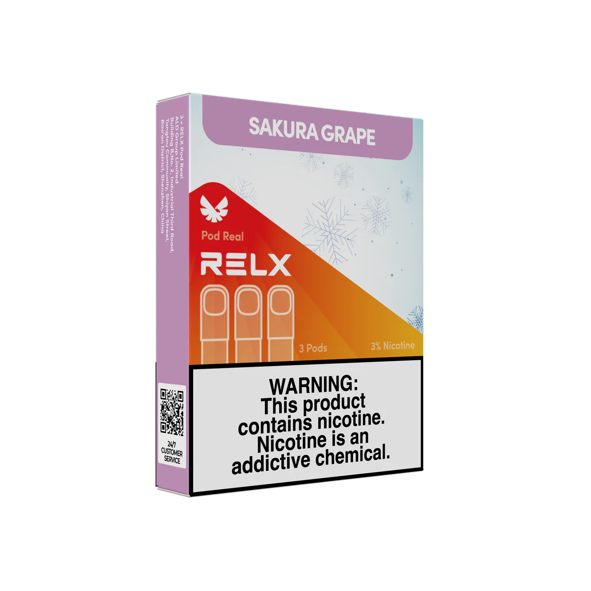 Relx Pod Real Infinity, Sakura Grape flavor, Vape Malaysia - Vapelala