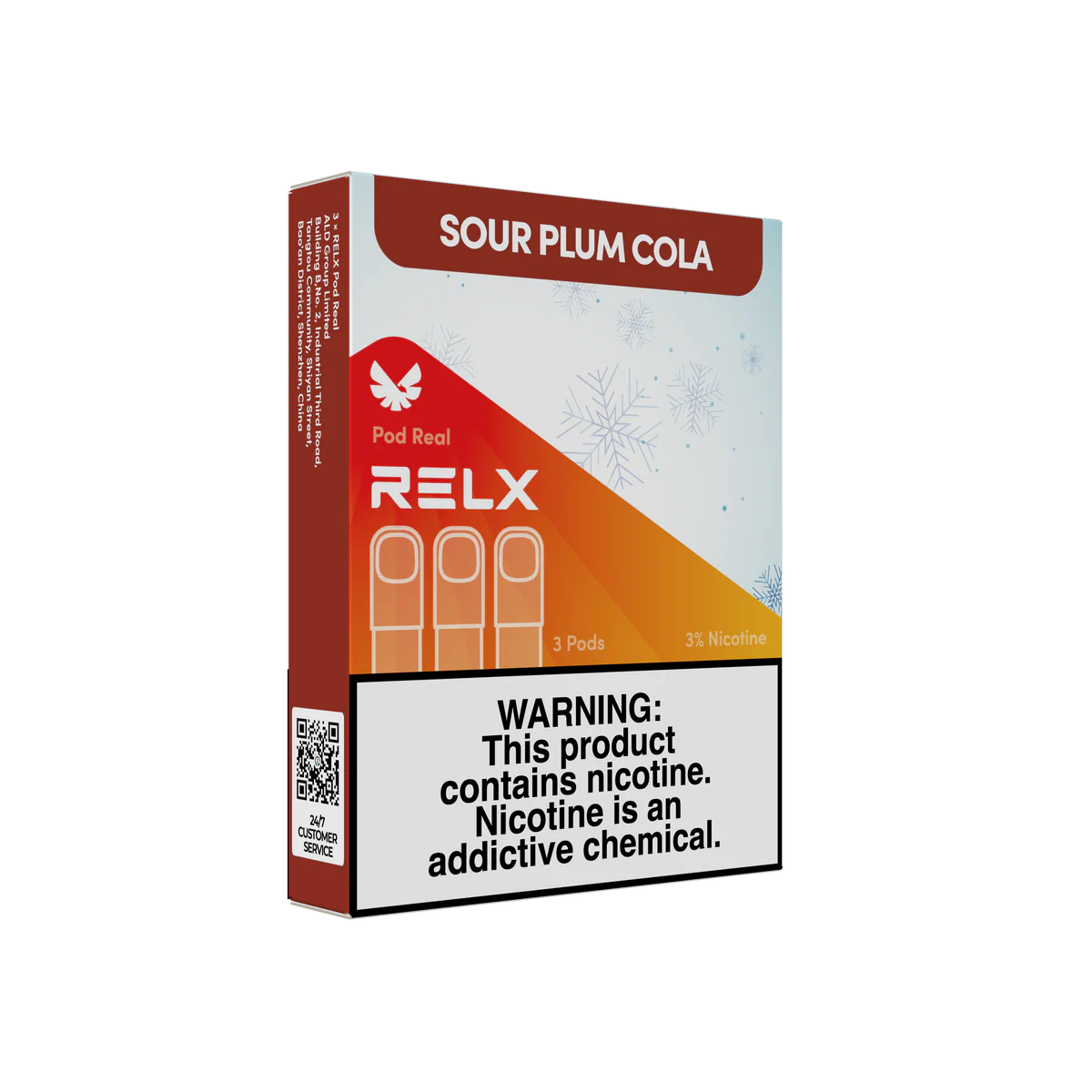 Relx Pod Real Infinity, Sour Plum Cola flavor, Vape Malaysia - Vapelala