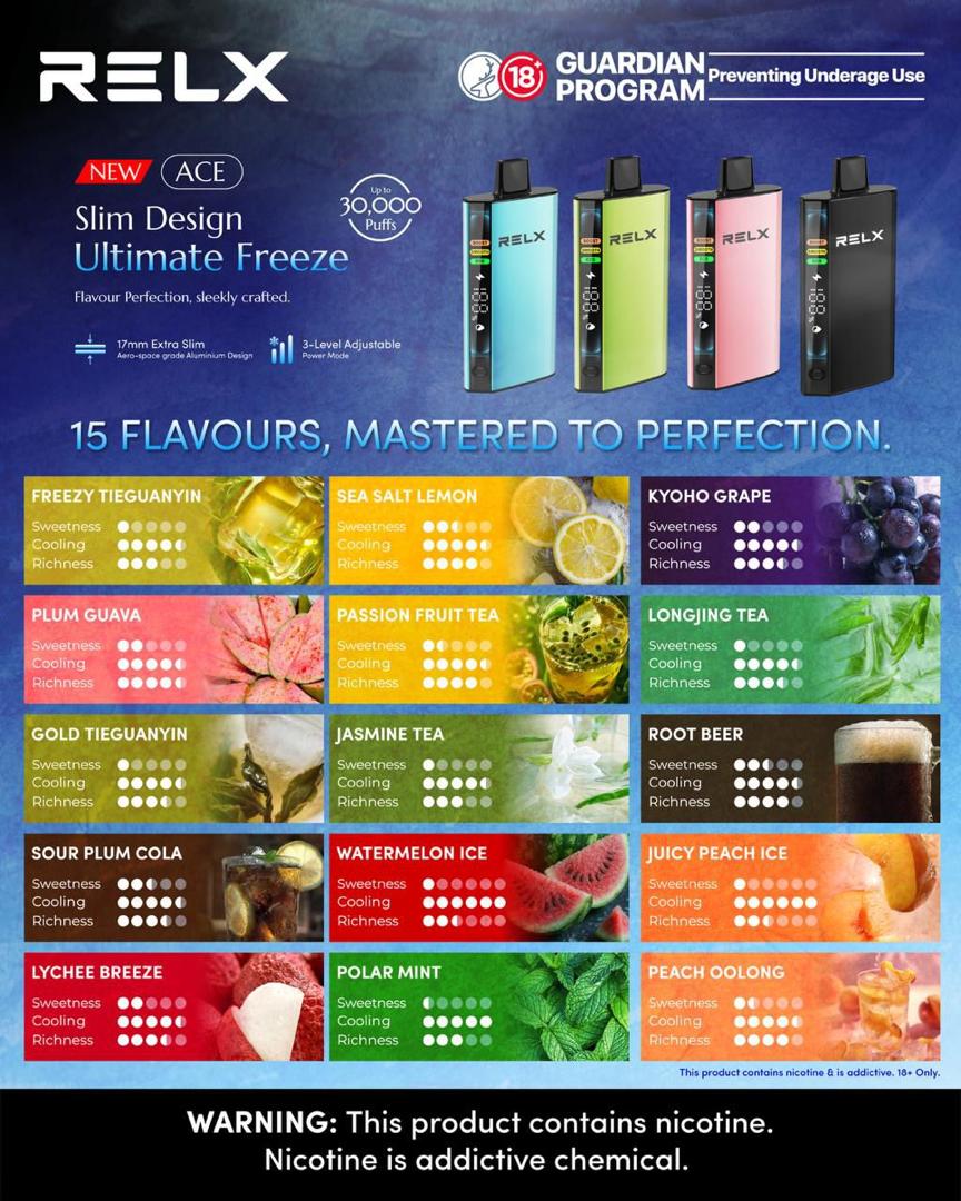 relx ace 30000 puffs disposable vape malaysia