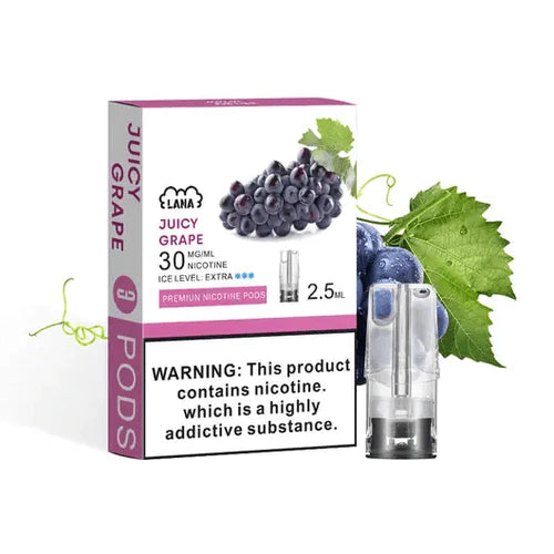 Lana Pod, JUICY GRAPE flavor, Vape Malaysia - Vapelala